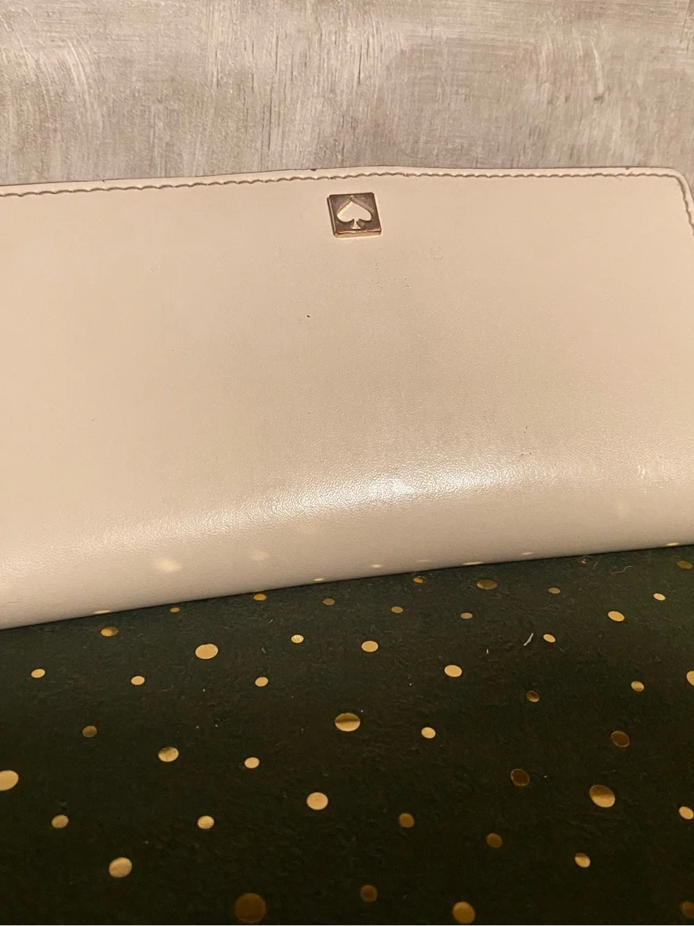REHAB: Well-loved Kate Spade Cream Leather Wallet - Soft Cream